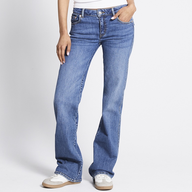 Back pocket bootcut jeans "90's Boot" Mid wash